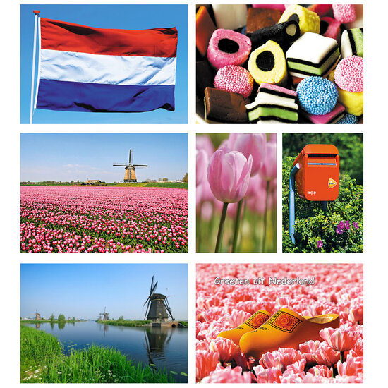 Postcrossing ansichtkaarten set - set met 7 kaarten voor Postcrossing (nr. 51)