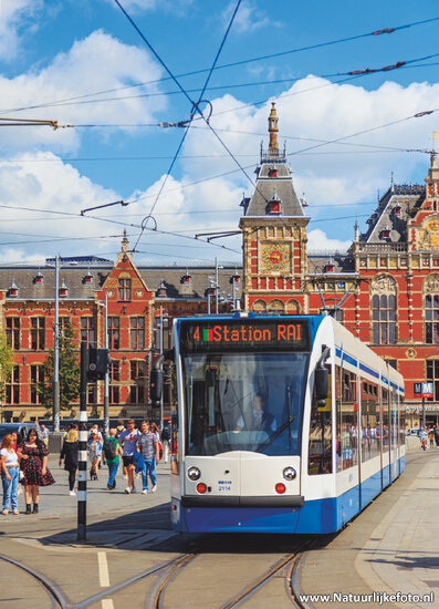 ansichtkaart tram in Amsterdam (0856)