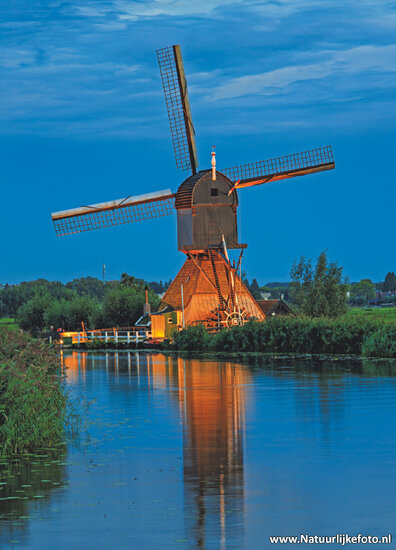 ansichtkaart Kinderdijk - museummolen Blokweer (0860)