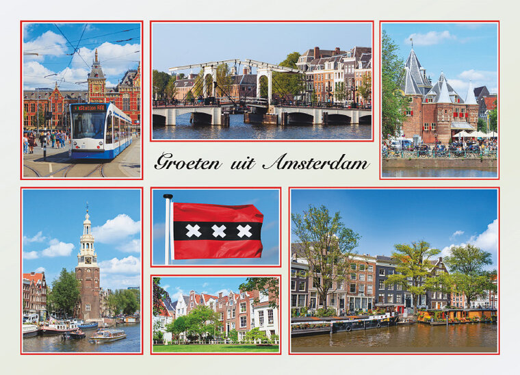 ansichtkaart groeten uit Amsterdam (A001)