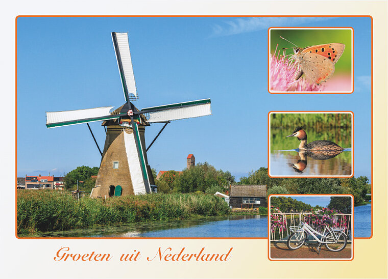 ansichtkaart groeten uit Nederland  (AH0034)