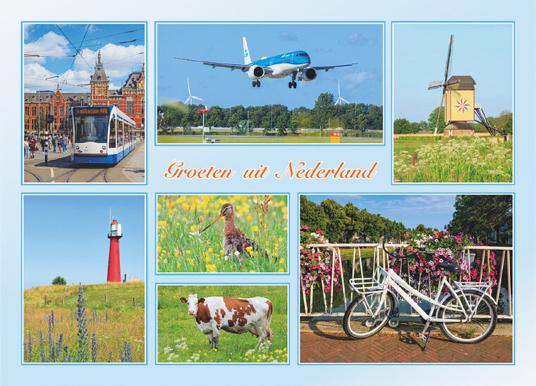 ansichtkaart groeten uit Nederland (AH0036)
