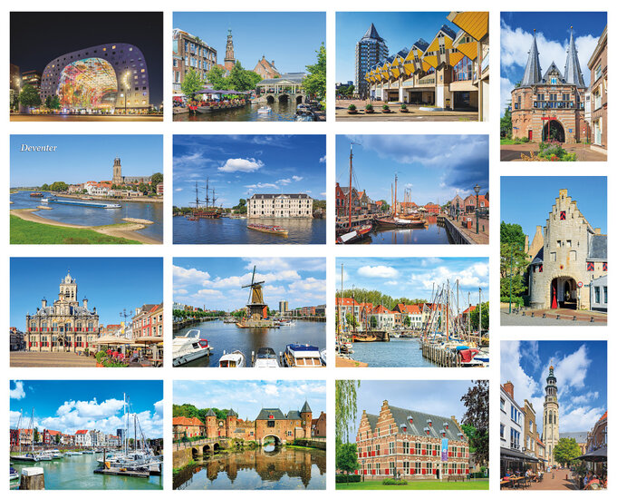 ansichtkaarten steden - set met 15 kaarten (nr. 09)