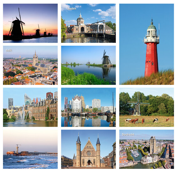 Zuid-Holland ansichtkaarten - set met 11 kaarten (nr. 11)