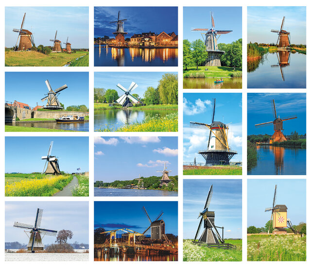 ansichtkaarten molens - set van 14 kaarten met molenmotief (nr. 131)