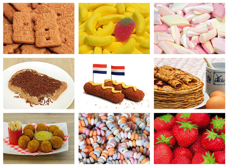 eten en snoep ansichtkaarten - set met 9 kaarten (nr. 81)