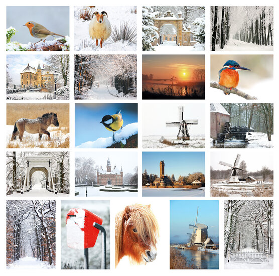 kaarten set winter - set met 21 winterse kaarten (nr. 46)