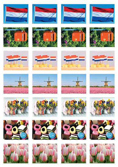 Beloningsstickers Holland - 28 stickers op een vel (SV001)