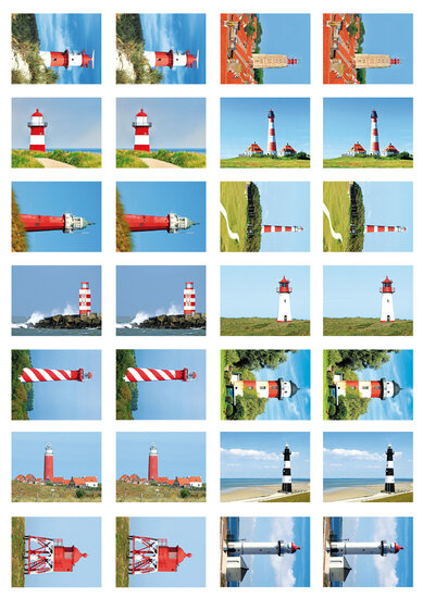 Beloningsstickers vuurtorens - 28 stickers op een vel (SV006)
