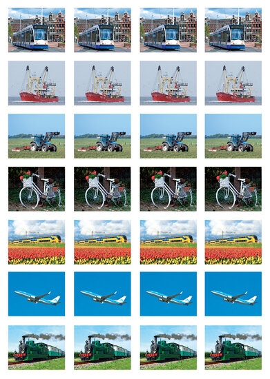 Beloningsstickers vervoersmiddelen - 28 stickers op een vel (SV012)
