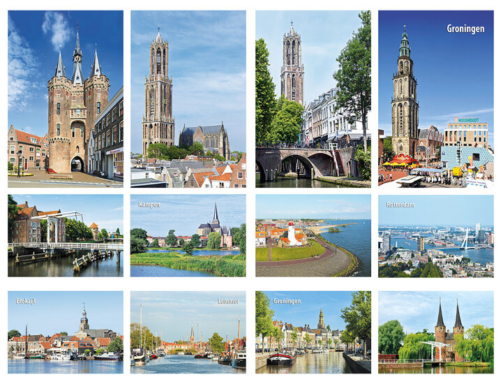 ansichtkaarten steden - set met 12 stadsmotief kaarten (nr. 41)