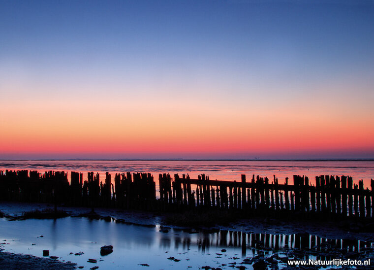 ansichtkaart zonsondergang Paesens - werelderfgoed  (0524)