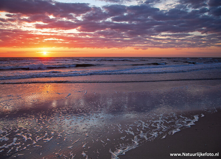 ansichtkaart zonsondergang Texel (0579)