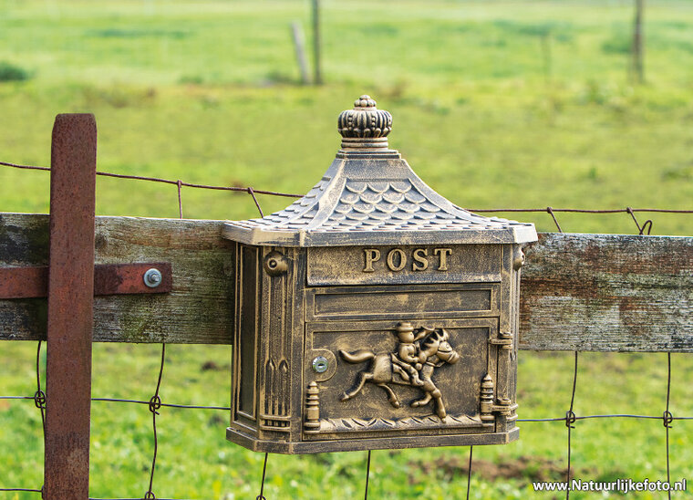 ansichtkaart brievenbus met paard (0592)
