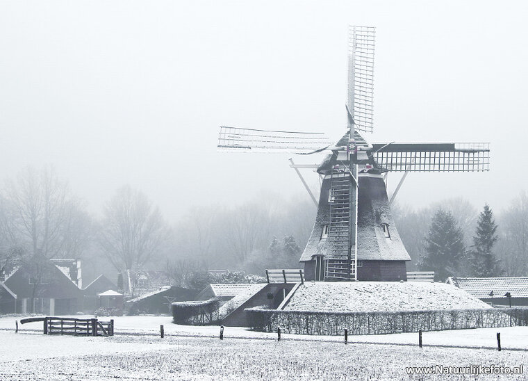 ansichtkaart Jantina Hellingmolen in Aalden (0437)
