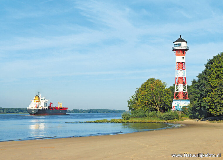 ansichtkaart vuurtoren Wittenbergen Hamburg (0346)