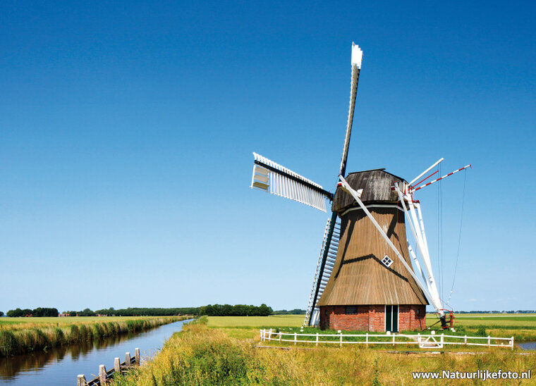 ansichtkaart molen de Dellen in Nieuw-Scheemda (0122)