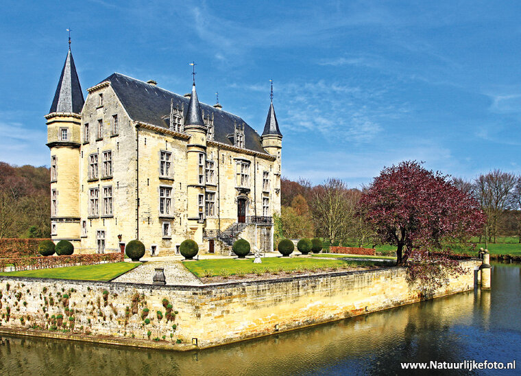 ansichtkaart kasteel Schaloen in Oud Valkenburg (0155)