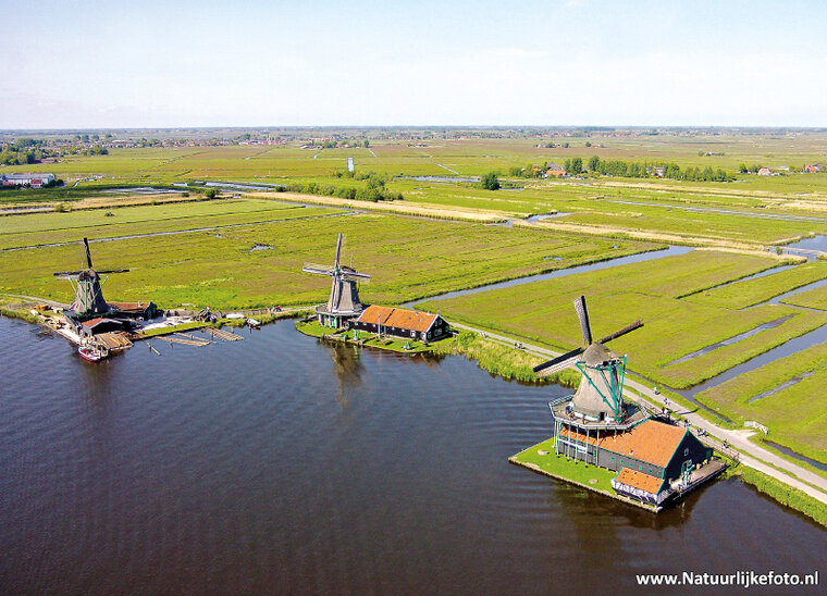 ansichtkaart de Zaanse Schans uit de lucht (0169)