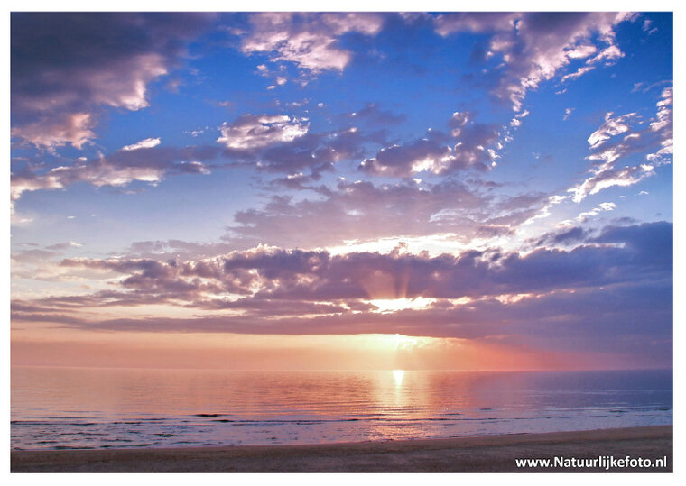 ansichtkaart zonsondergang Noordzee (0051)