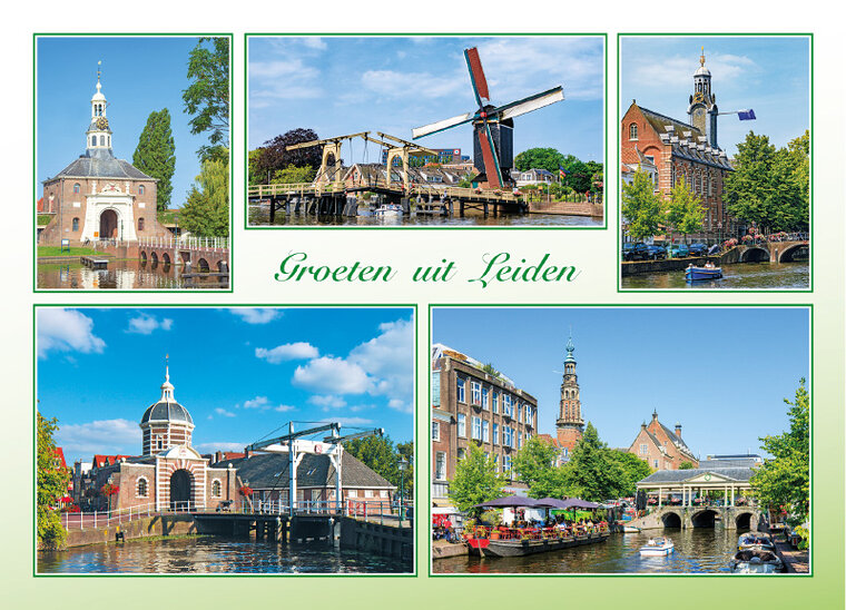 ansichtkaart groeten uit Leiden (AL001)