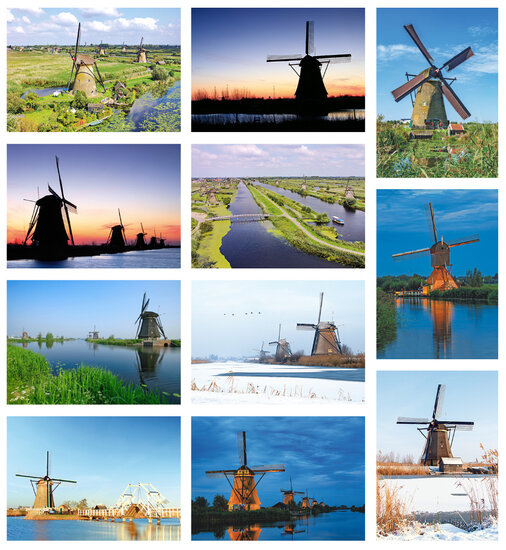 Kaartenset Kinderdijk - set met 11 kaarten van Kinderdijk (nr. 76)