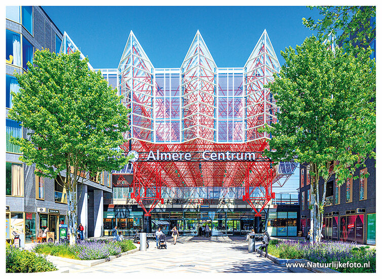 ansichtkaart Almere - treinstation (C133)