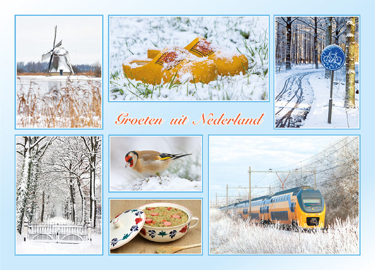 ansichtkaarten Nederland - set met 9 kaarten + flyer Postcrossing hoe werkt het (nr. 100)