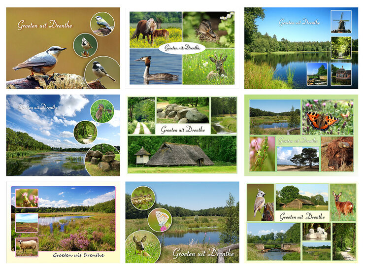 Drenthe ansichtkaarten (set nr. 92)