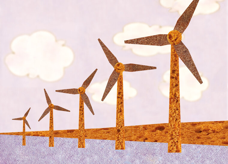 ansichtkaart windmolens van ontbijtkoek (Nivoka006)