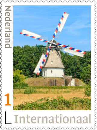 Postzegels 5 x Internationaal molen (PI23)