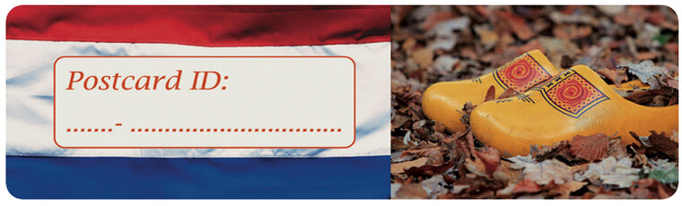 Postcrossing postcard ID stickers - 6x Nederlandse vlag en klompen in de herfst (S026) Postcrossing postcard ID stickers - 6x Nederlandse vlag en klompen in de herfst (S026)