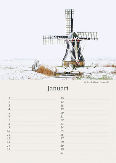Verjaardagskalender molens