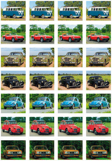 Beloningsstickers oude auto's