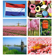 Postcrossing ansichtkaarten set - set met 7 kaarten voor Postcrossing (nr. 51)