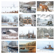 Ansichtkaarten set winter - set met 12 winterse kaarten (nr. 88)