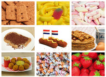 eten en snoep ansichtkaarten - set met 9 kaarten (nr. 81)
