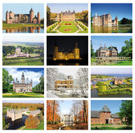 kastelen ansichtkaarten - set met 12 kaarten (nr. 61)