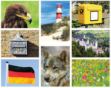 ansichtkaarten set Duitsland - set met 8 Duitse kaarten (nr. 54)