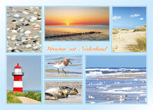 ansichtkaarten Nederland - set met 9 kaarten + flyer Postcrossing hoe werkt het (nr. 109)