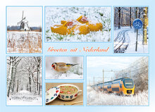 ansichtkaarten Nederland - set met 9 kaarten + flyer Postcrossing hoe werkt het (nr. 100)