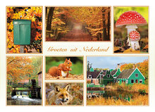 ansichtkaarten Nederland - set met 9 kaarten + flyer Postcrossing hoe werkt het (nr. 100)