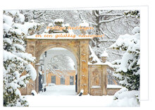 luxe kerstkaarten landschap - gevouwen kaarten met envelop (set nr. 110)