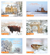 Luxe kerstkaarten 2025-2026 - set van 30 gevouwen kaarten met enveloppen (set nr. 104)