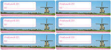 Postcard ID stickers - 6x molen (S001)