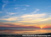 ansichtkaart zonsopkomst Waddenzee - werelderfgoed (0398) ansichtkaart zonsopkomst Waddenzee - werelderfgoed (0398)