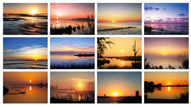 Zonsopkomst en zonsondergang kaartenset (set nr. 56) Zonsopkomst en zonsondergang kaartenset (set nr. 56)