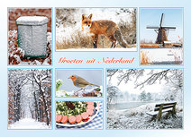 ansichtkaart groeten uit Nederland winter (AH0013) ansichtkaart groeten uit Nederland winter (AH0013)