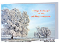 Luxe kerstkaart prettige feestdagen - dubbele kaart met envelop (K010) Luxe kerstkaart prettige feestdagen - dubbele kaart met envelop (K010)