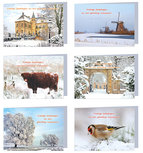 Luxe kerstkaarten - set van 6 dubbele kaarten met enveloppen (set nr. 104) Luxe kerstkaarten - set van 6 dubbele kaarten met enveloppen (set nr. 104)